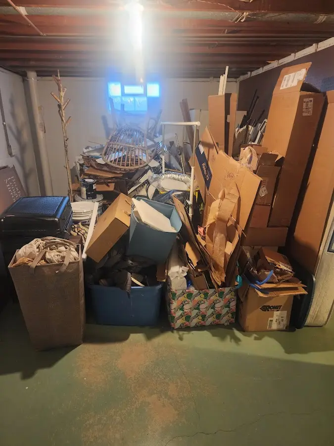 Roll-off dumpster container at job site for Roll Off Dumpster Rental in Goodlettsville